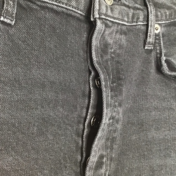 AGOLDE Riley High Rise Straight Crop Jeans In Black Size 28P. - Picture 4 of 11